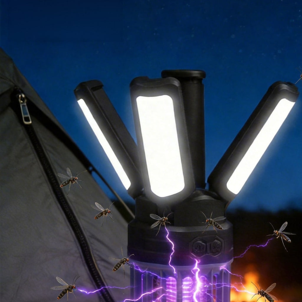 Foldable 3-Arm Camping Lantern & Bug Zapper